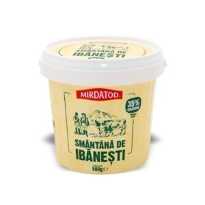 Smantana cruda de Ibanesti 35% grăsime, 500g - MIRDATOD